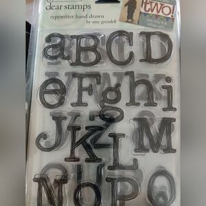 Autumn Leaves Clear Stamps Typewriter Hand Drawn Numbers NEW